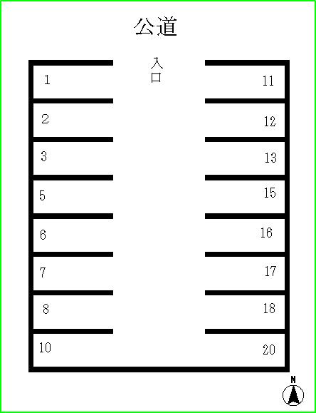063石場町駐車場の駐車配置図