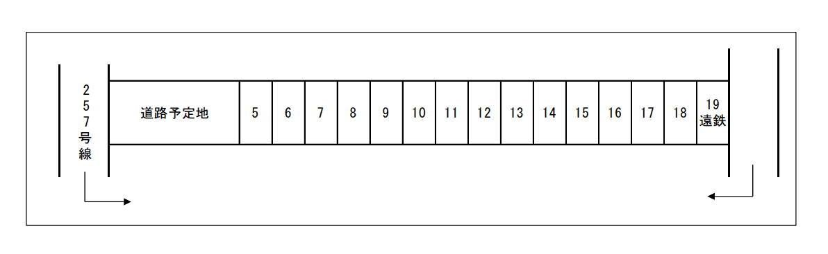 河合モータープール(No,006)の駐車配置図