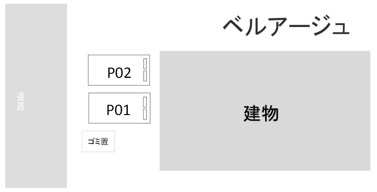 ベルアージュの駐車配置図