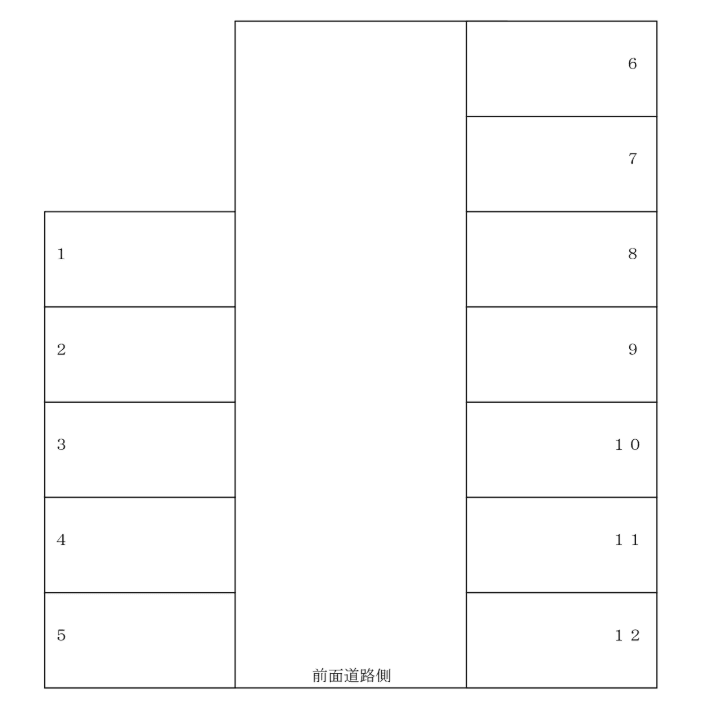 梅ヶ丘1丁目駐車場の駐車配置図