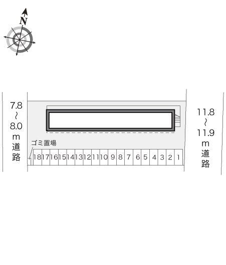大月(17519)の駐車配置図