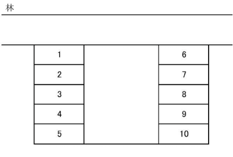 林駐車場の駐車配置図