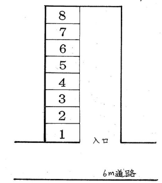茅ケ崎南第4駐車場の駐車配置図