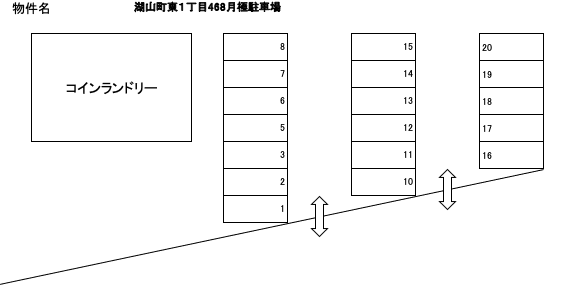 湖山町東1丁目468駐車場の駐車配置図