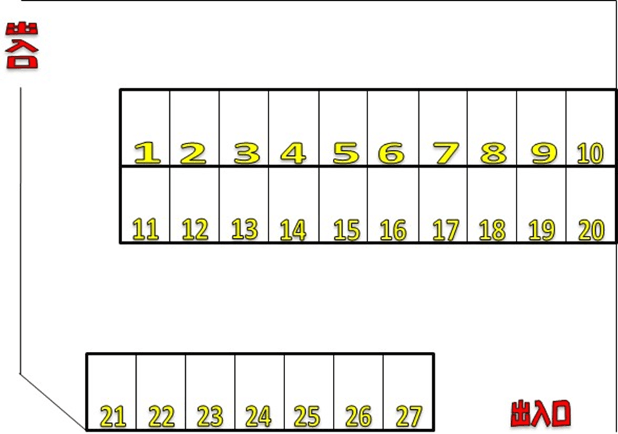GS駐車場/比屋根の駐車配置図