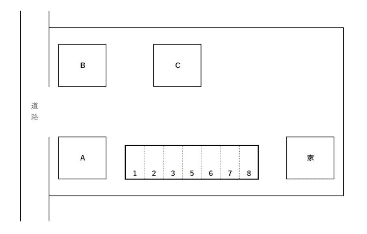 三幸パーキングの駐車配置図