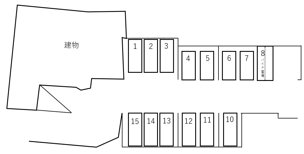 文京区湯島4丁目駐車場(湯島アパートメントハウス)の駐車配置図