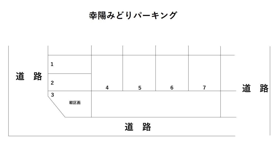 幸陽みどりパーキングの駐車配置図