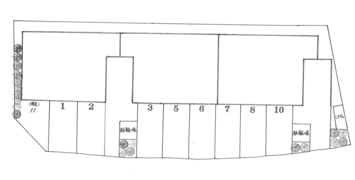 フローラⅡの駐車配置図