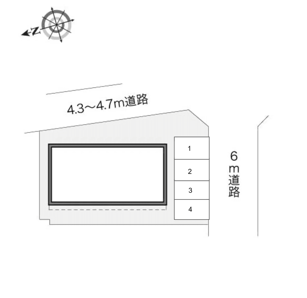武蔵野(14484)の駐車配置図