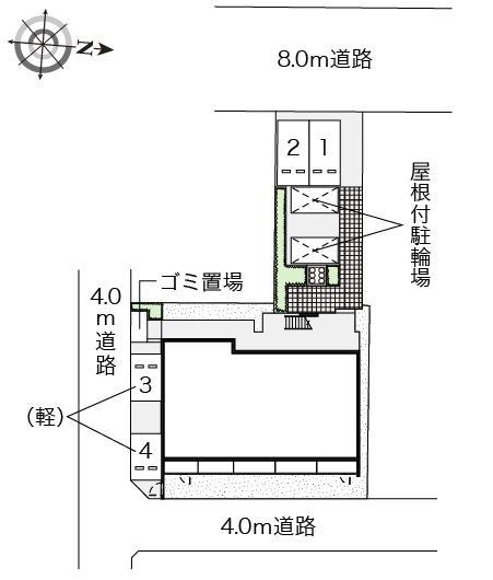クレイノ初島(55976)の駐車配置図