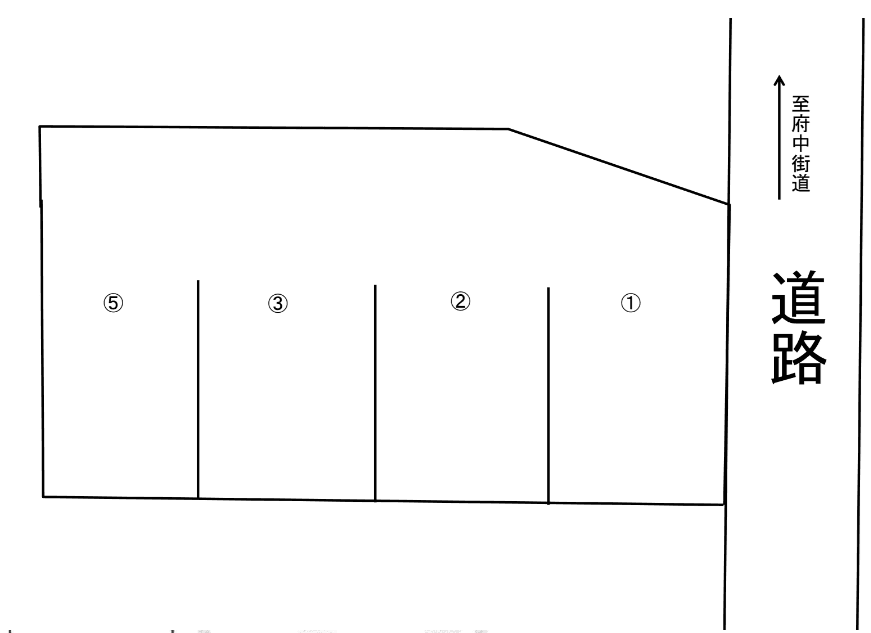 溝口三丁目駐車場の駐車配置図