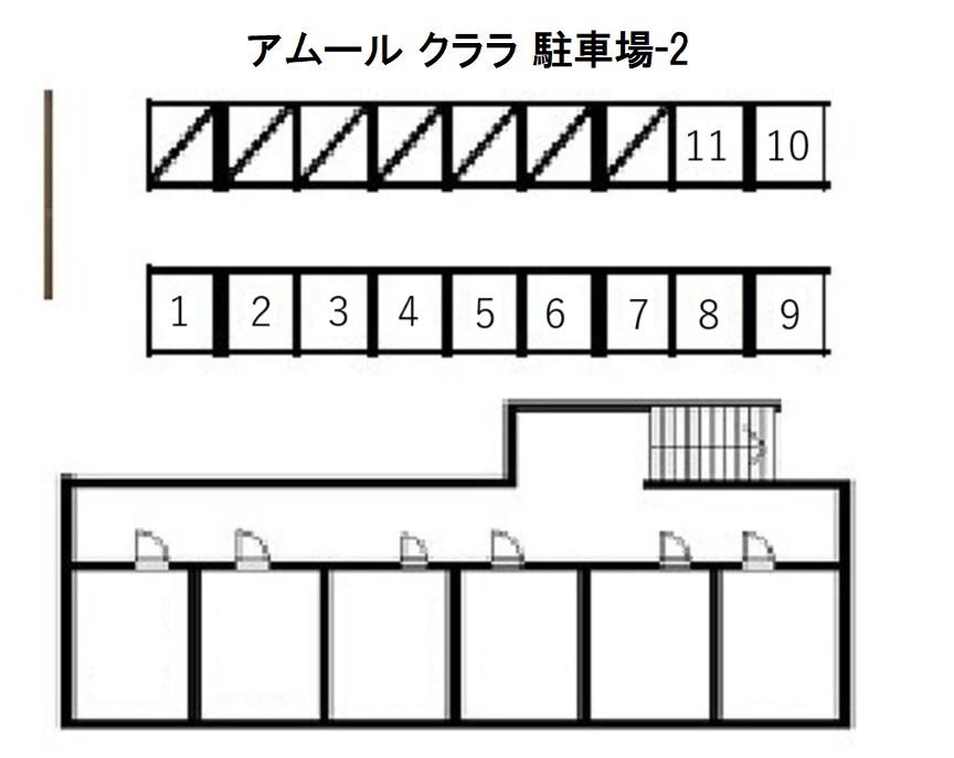 アムール クララ 駐車場-2の駐車配置図