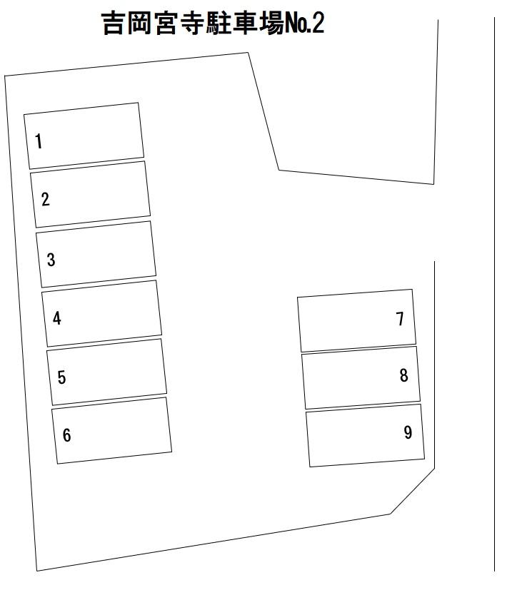 吉岡宮寺駐車場№2の駐車配置図