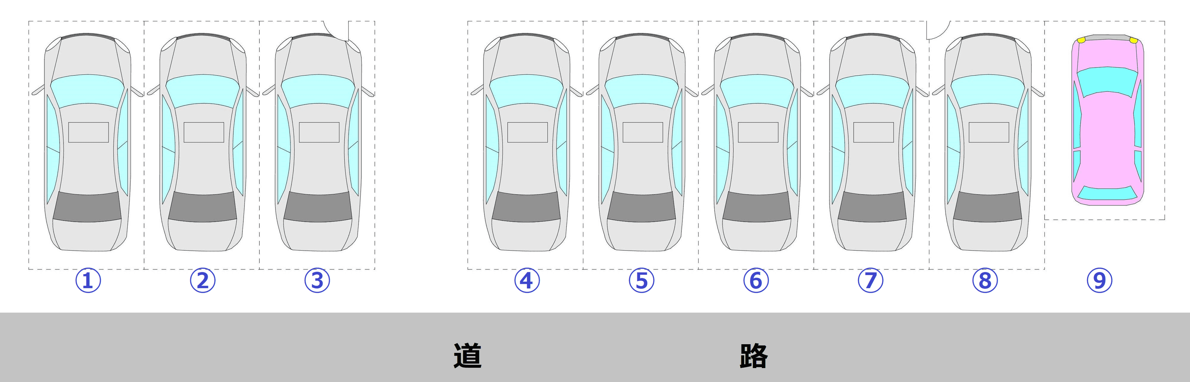 リデーレ平岸駐車場の駐車配置図