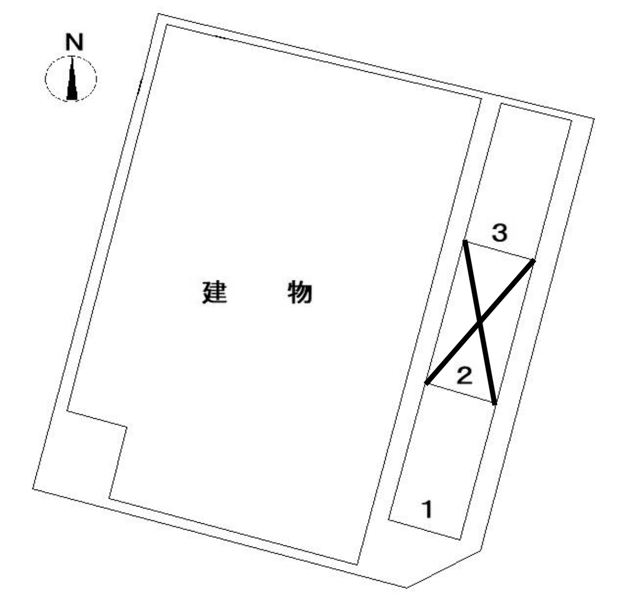 パティオ新森の駐車配置図