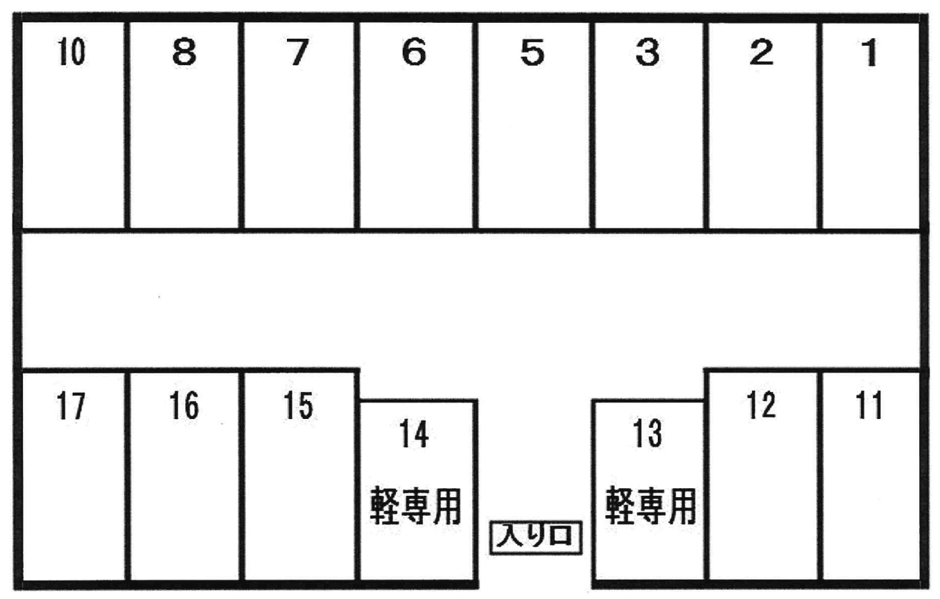 祝園長塚駐車場の駐車配置図