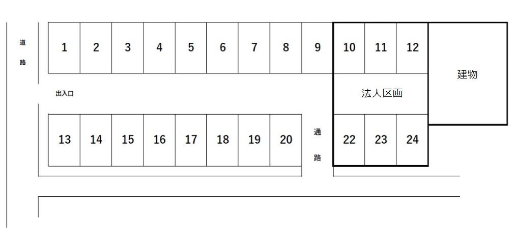 MJKパーキングⅡの駐車配置図