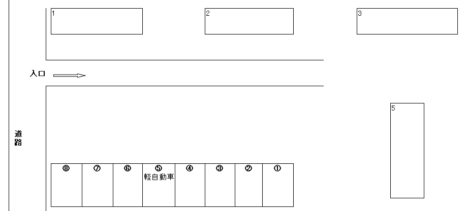 柿原駐車場の駐車配置図