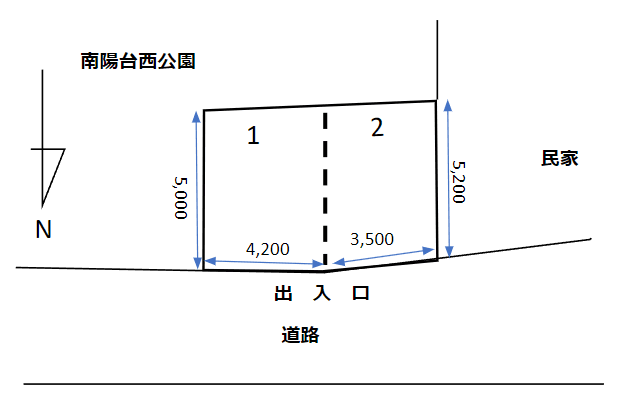 くまでん梶尾町駐車場の駐車配置図