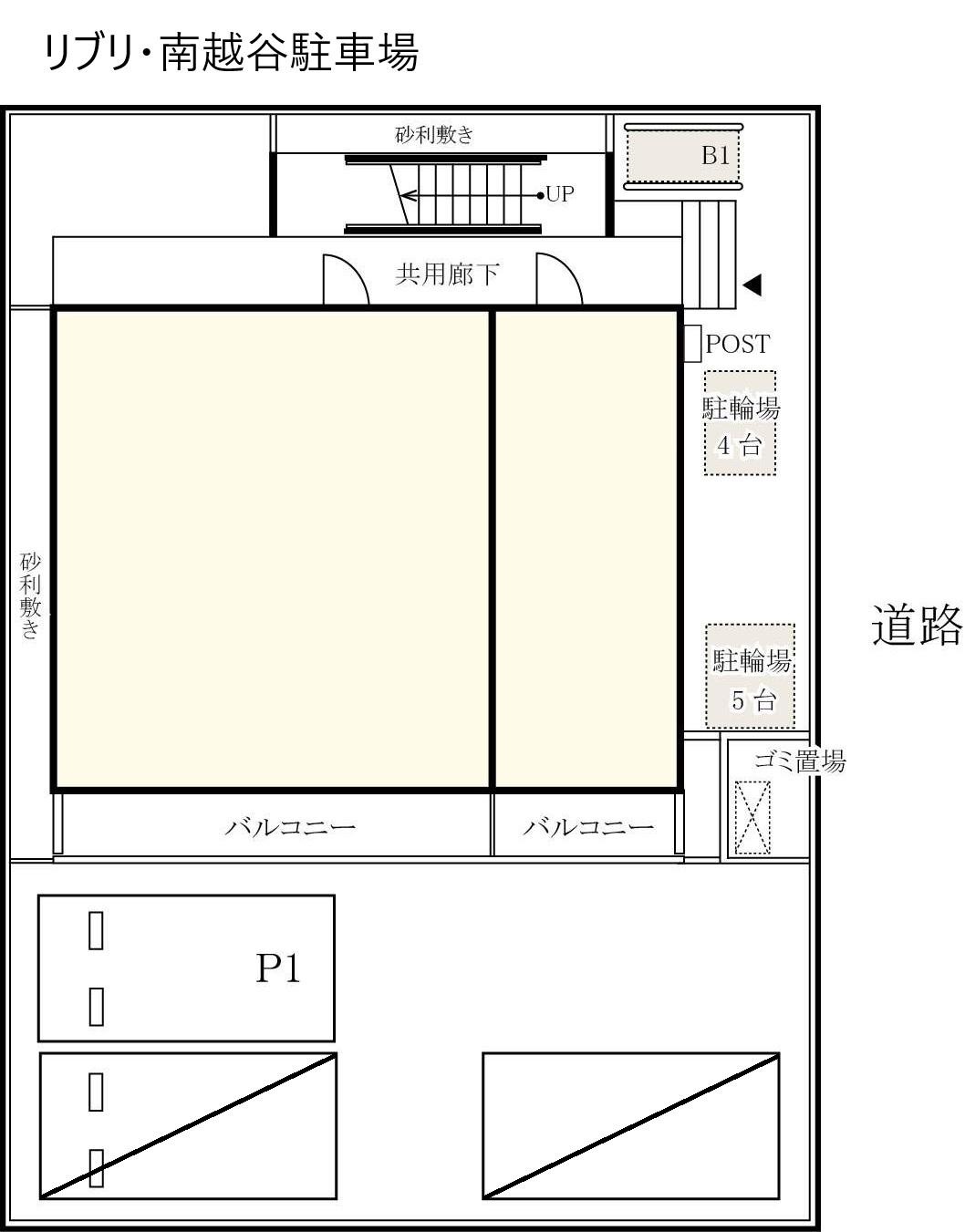 リブリ・南越谷駐車場の駐車配置図