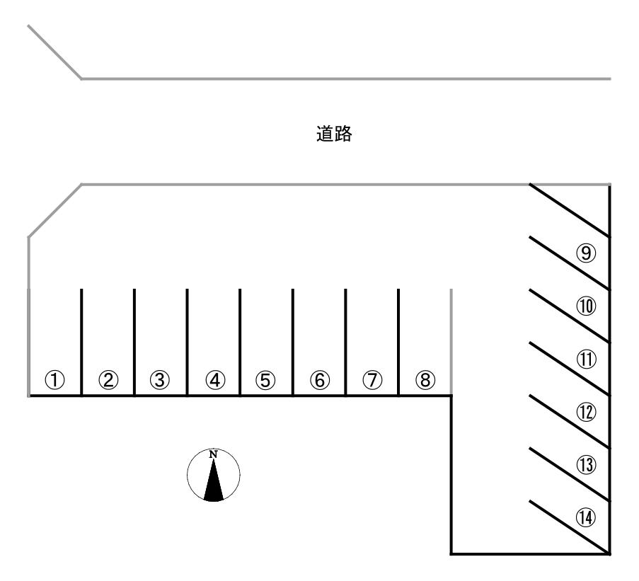 松木町スマイルパーキングの駐車配置図