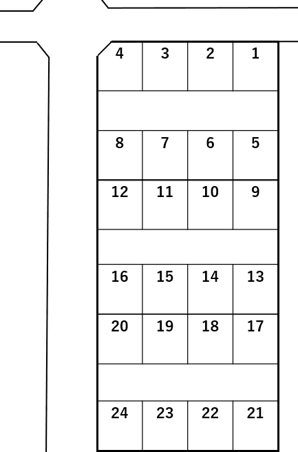 水野駐車場の駐車配置図