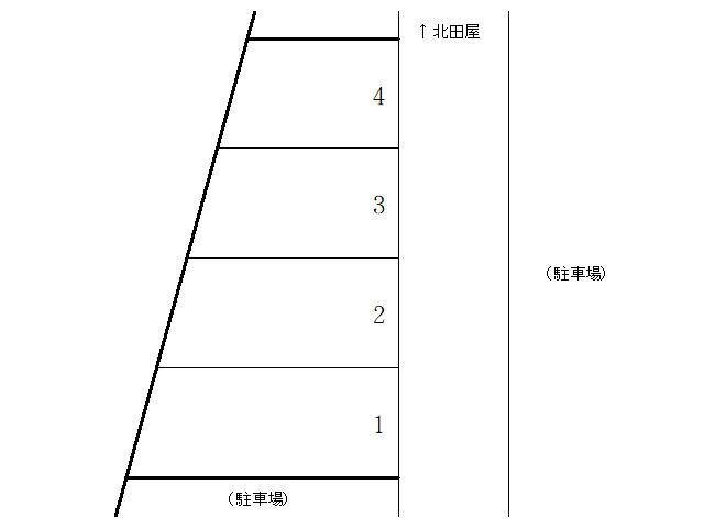 オカジマ月極駐車場の駐車配置図