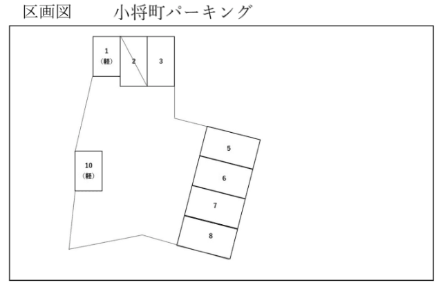 小将町パーキングの駐車配置図