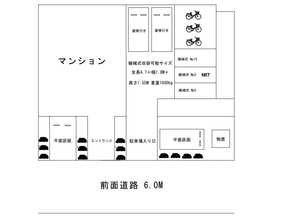 南行徳1丁目駐車場の駐車配置図