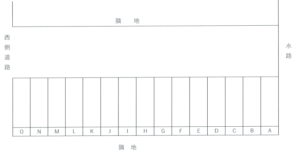 円城寺駐車場の駐車配置図