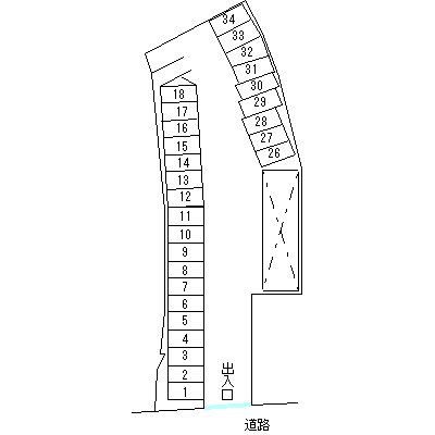 マルスン駐車場の駐車配置図
