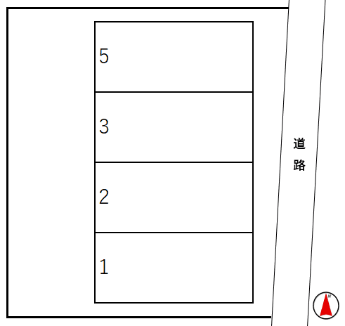 西袋駐車場の駐車配置図