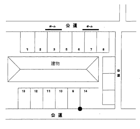 シティコアⅡ駐車場の駐車配置図