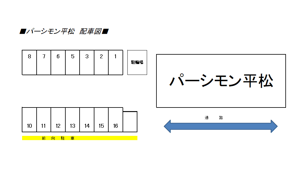 パーシモン平松の駐車配置図