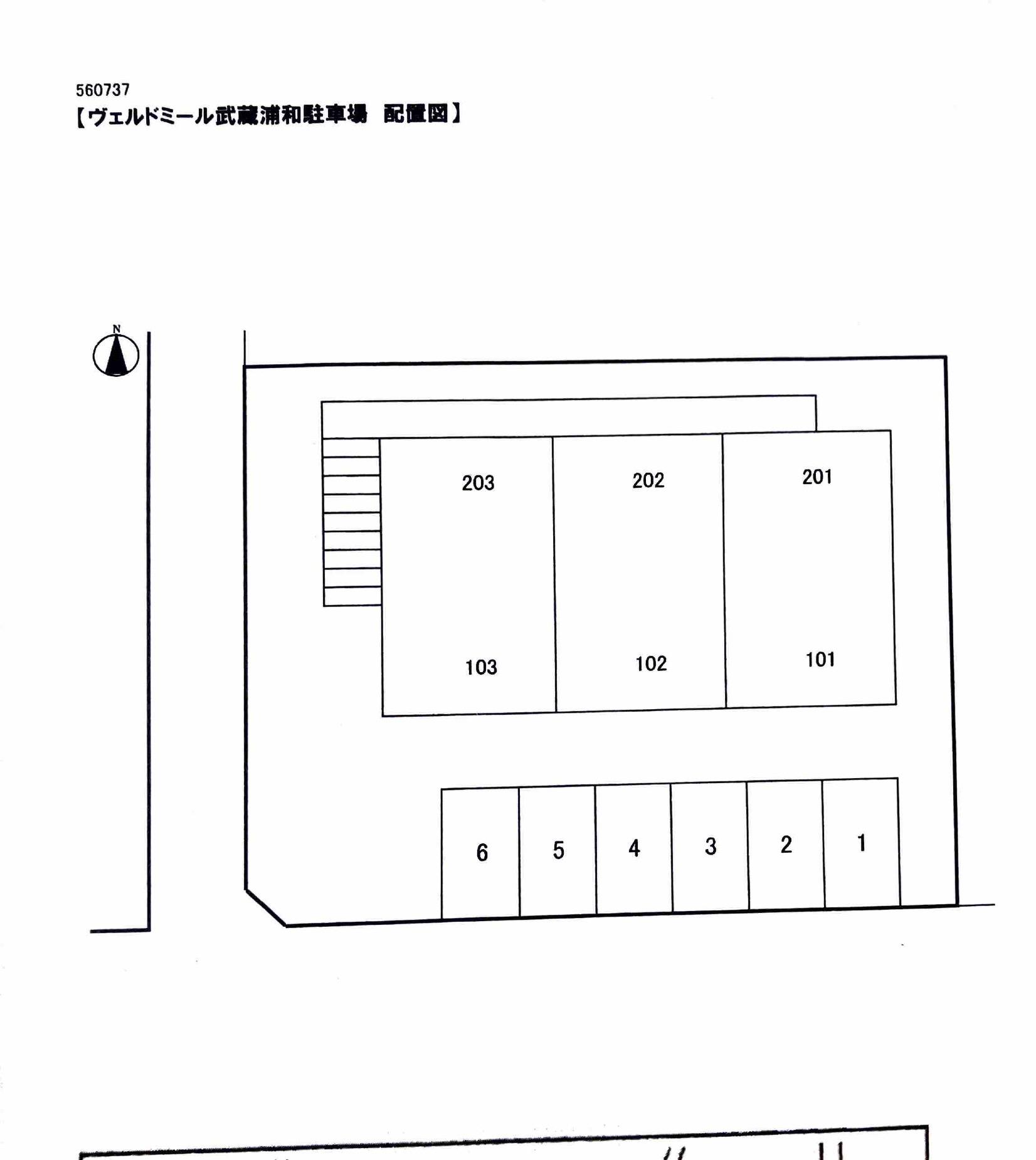 ヴェルドミール武蔵浦和の駐車配置図
