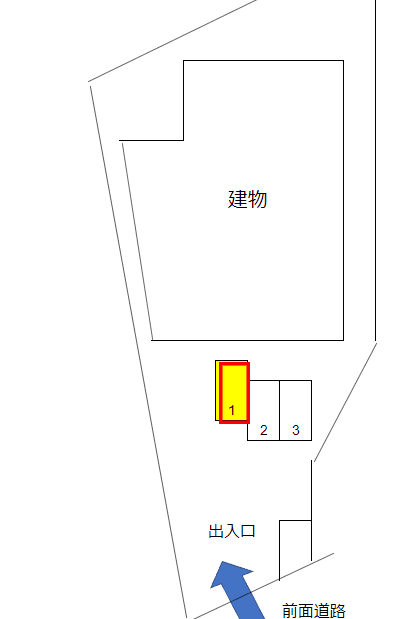 ロジュマンエスト 敷地内駐車場の駐車配置図