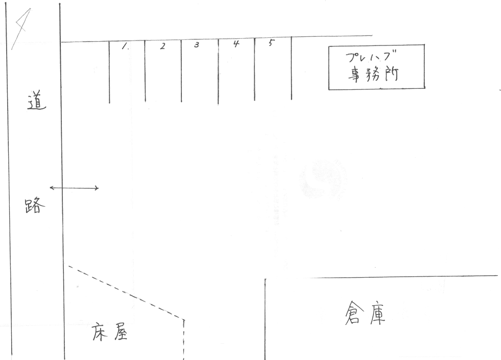明成町2丁目10番地駐車場の駐車配置図