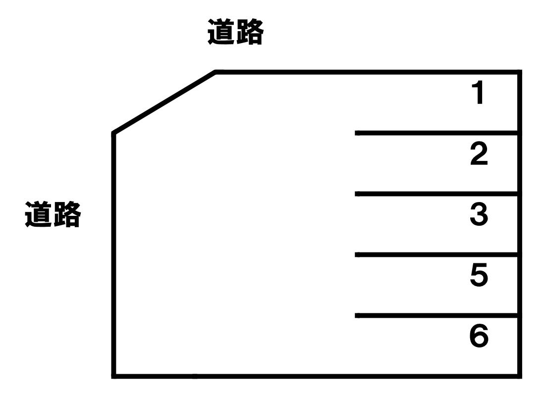 076横堀町駐車場の駐車配置図