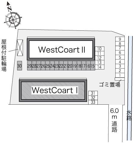 WestCourtⅠ(22754)の駐車配置図