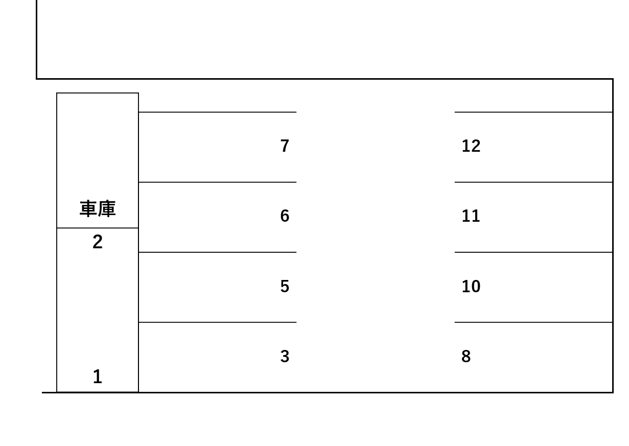 木屋瀬駐車場の駐車配置図