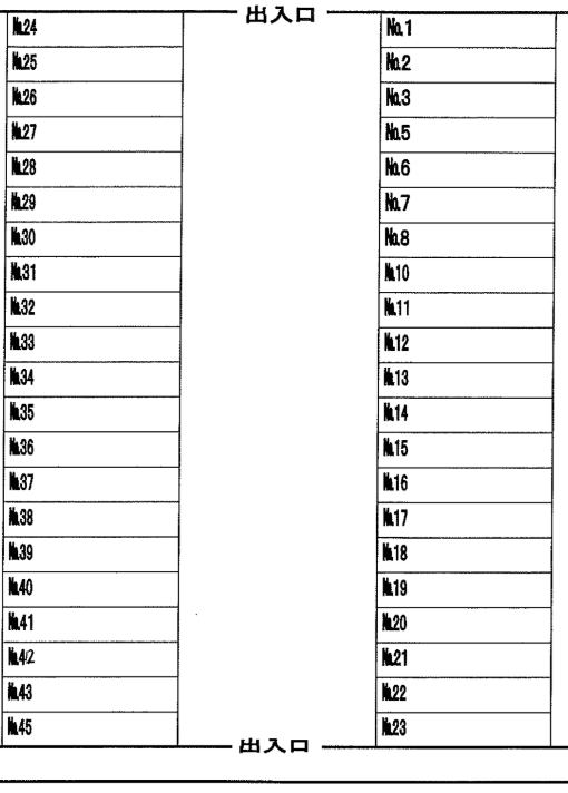 小川中央駐車場の駐車配置図