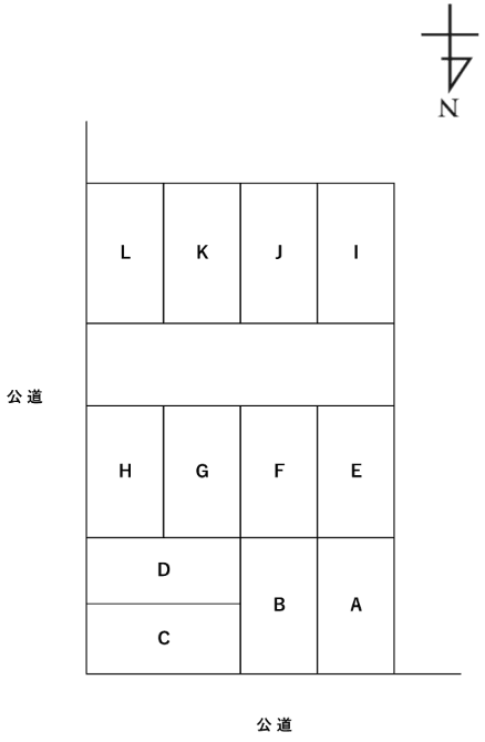 さくらパーキングの駐車配置図