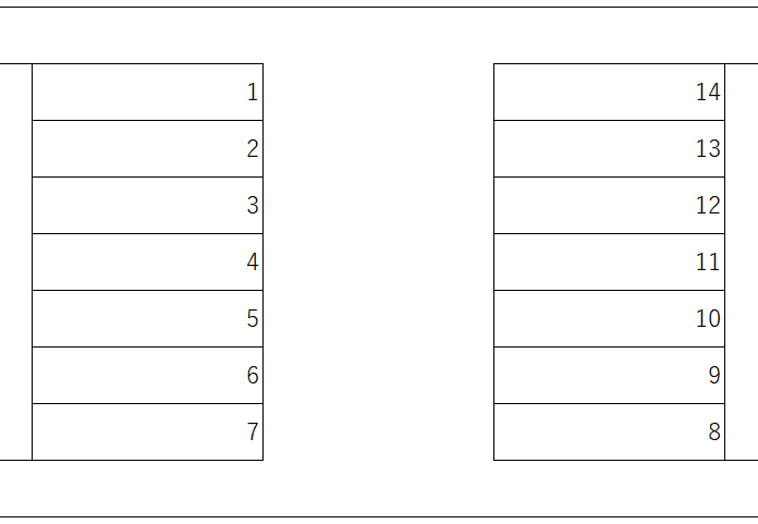 エスエフパーキングの駐車配置図