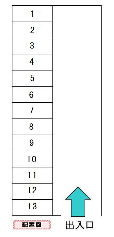 第2タンポポ駐車場の駐車配置図
