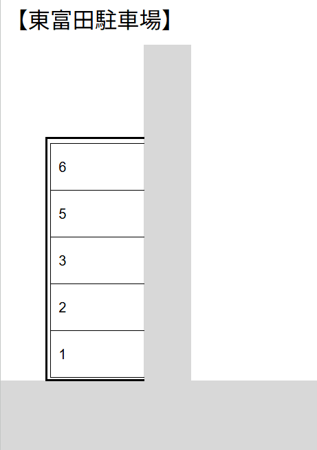 東富田駐車場の駐車配置図