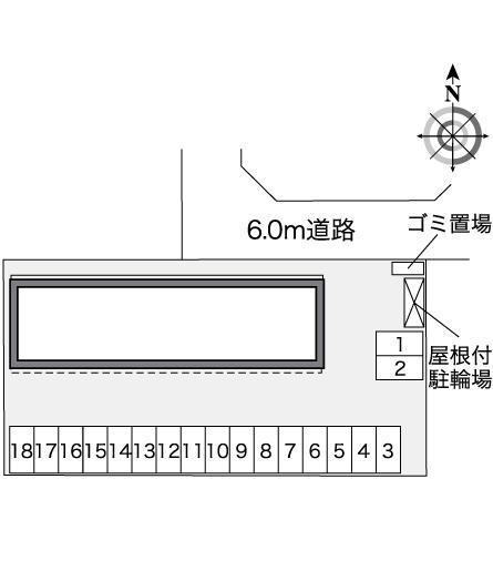 舘(35551)の駐車配置図
