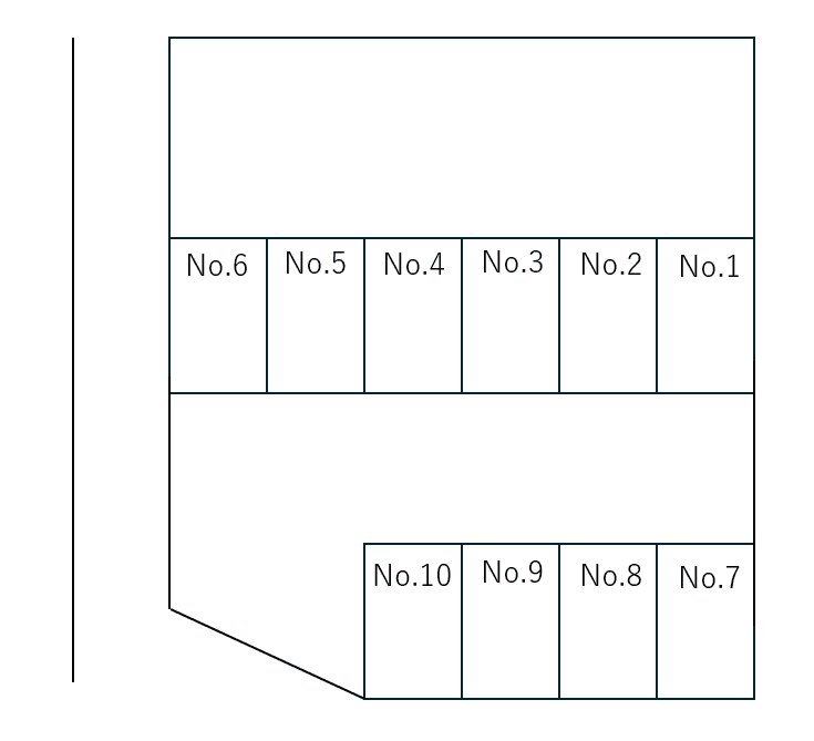 富山月極有料駐車場の駐車配置図