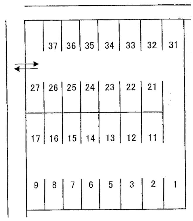 栗田ファームAの駐車配置図
