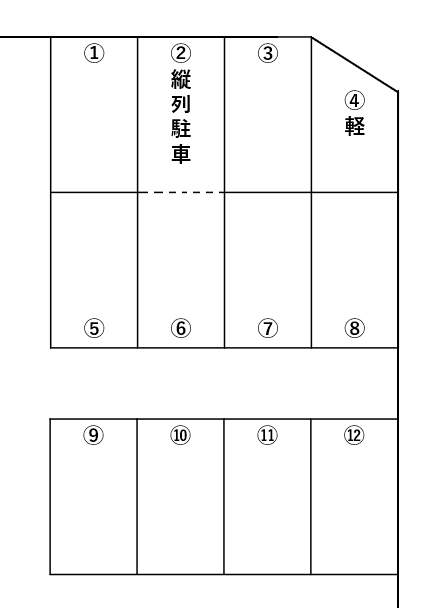三堂駐車場(泉町)の駐車配置図